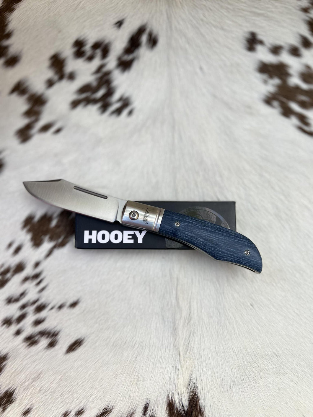 Hooey Knife Blue Denim Micarta