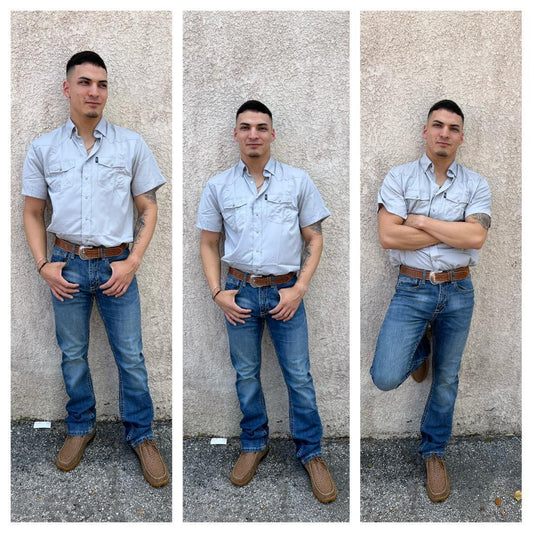 Hooey "SOL" Men's Grey Snap Shirt