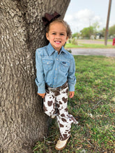 Load image into Gallery viewer, Girls Rock &amp; Roll Cowhide Bellbottoms
