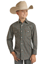 Load image into Gallery viewer, Rock &amp; Roll Boy&#39;s Medalion Poplin Ls Shirt
