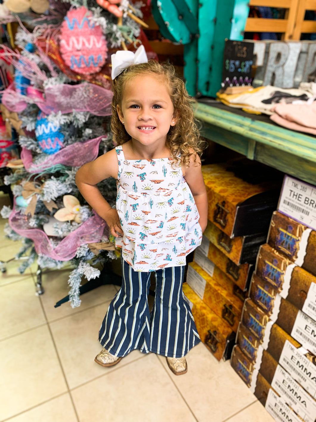 Girl's Rock and Roll Striped Bells