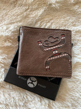 Load image into Gallery viewer, Hand&#39;s Up Hooey Logo Bi-Fold Wallet w/Nomad Print Inlay
