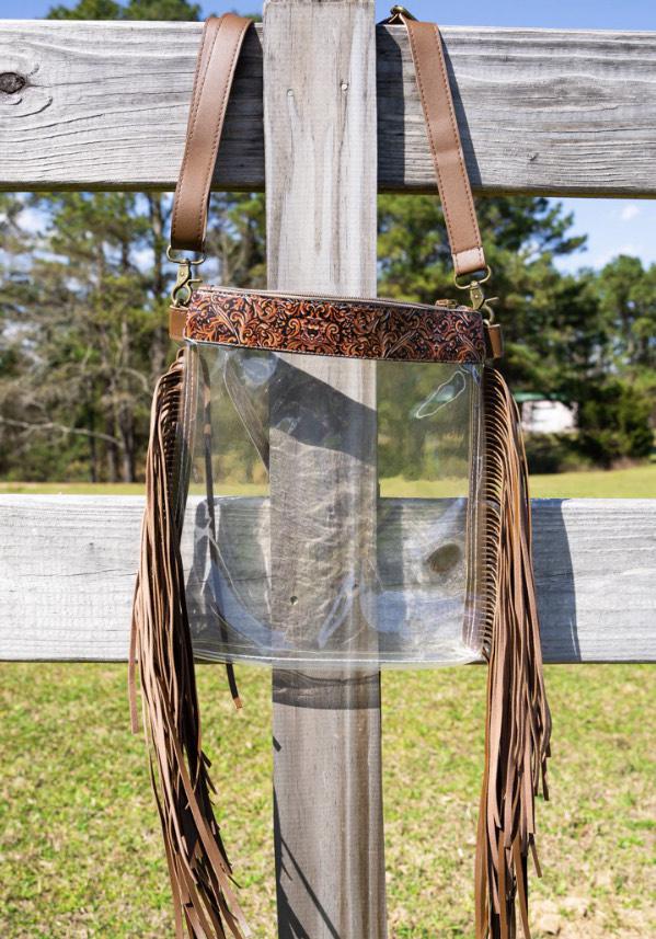 Brown Salida Fringe Crossbody