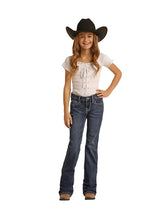 Load image into Gallery viewer, Rock &amp; Roll Girl&#39;s Ivory Aztec Bootcut Jeans
