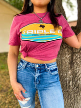 Load image into Gallery viewer, Triple A Farm &amp; Ranch Heather Cardinal Tee
