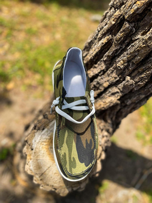 Camo Slip-ons
