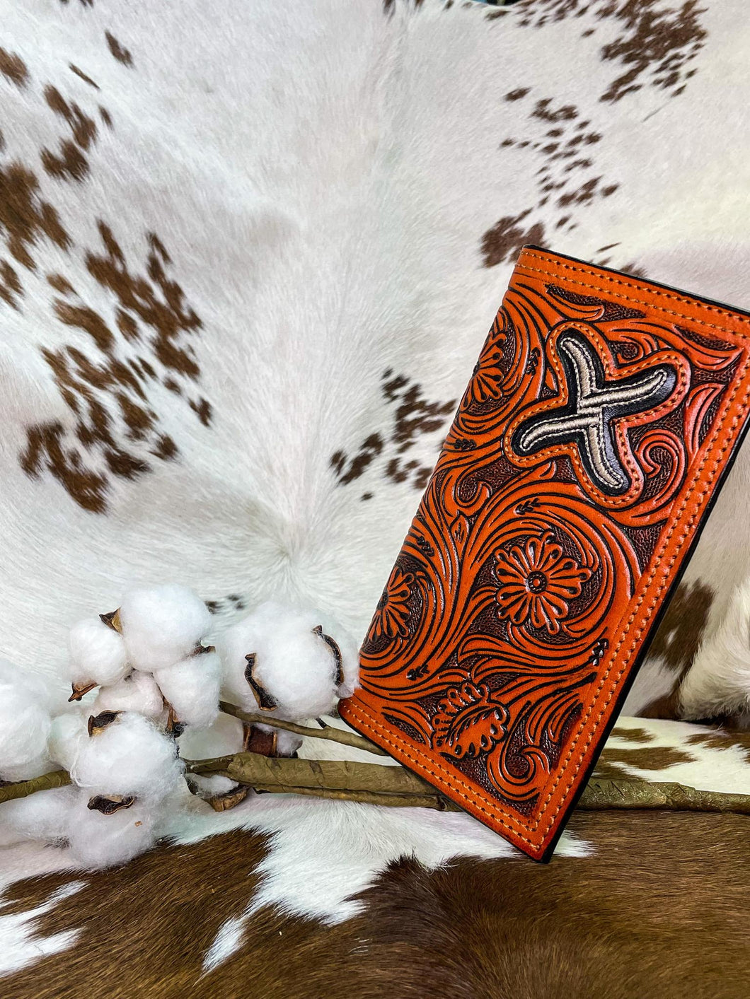 Twisted X Floral Tooled Rodeo Wallet
