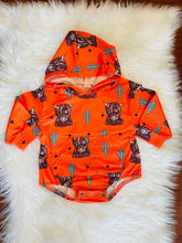 Load image into Gallery viewer, Orange Hyland Infant Hoodie Onesie
