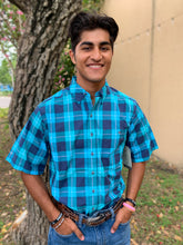Load image into Gallery viewer, Men&#39;s GameGuard River Blue Plaid Shirt
