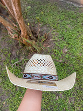 Load image into Gallery viewer, Aztec Band Twister Straw Hat
