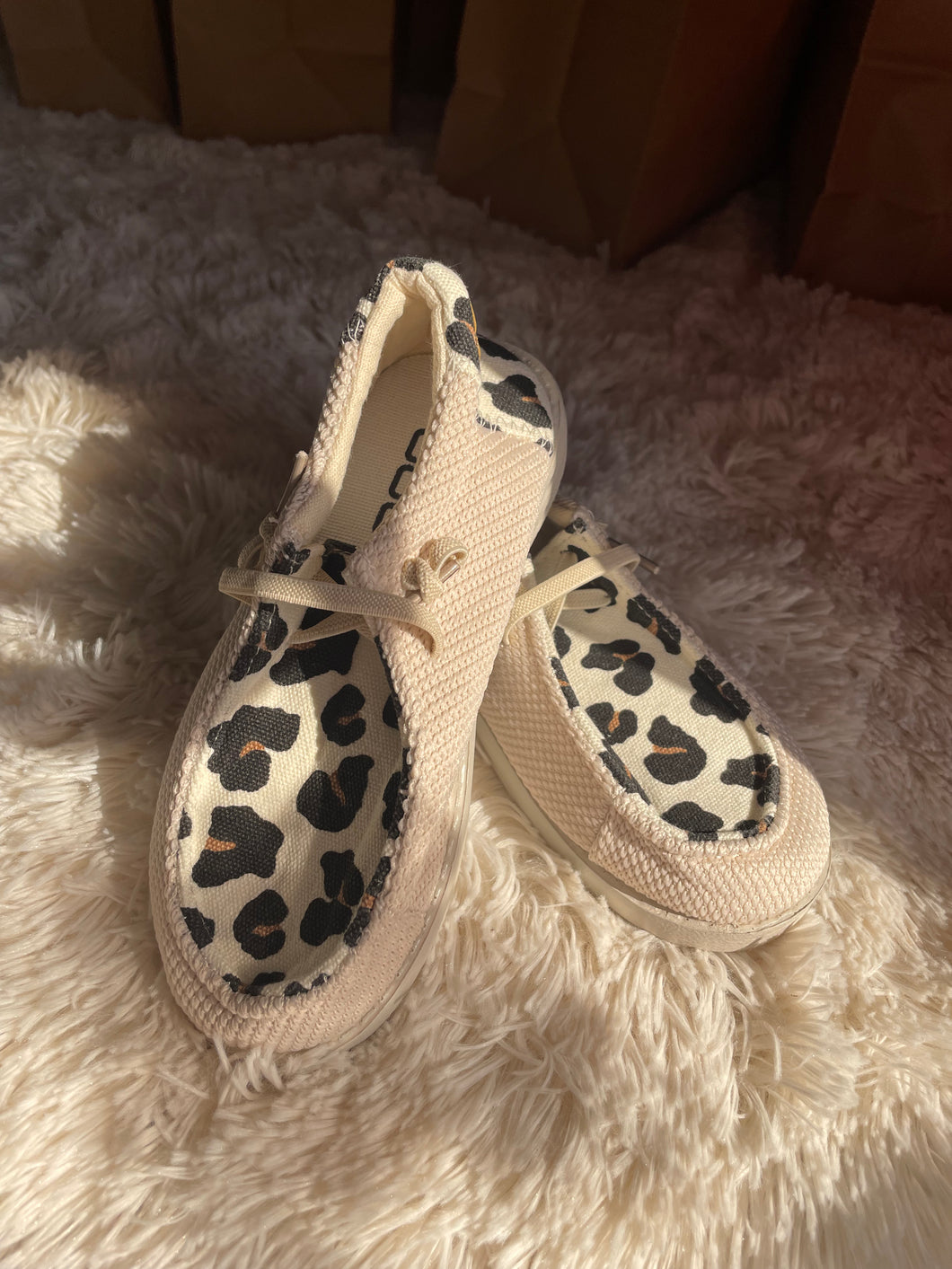Youth Hey Dude Inspired Leopard Shoes
