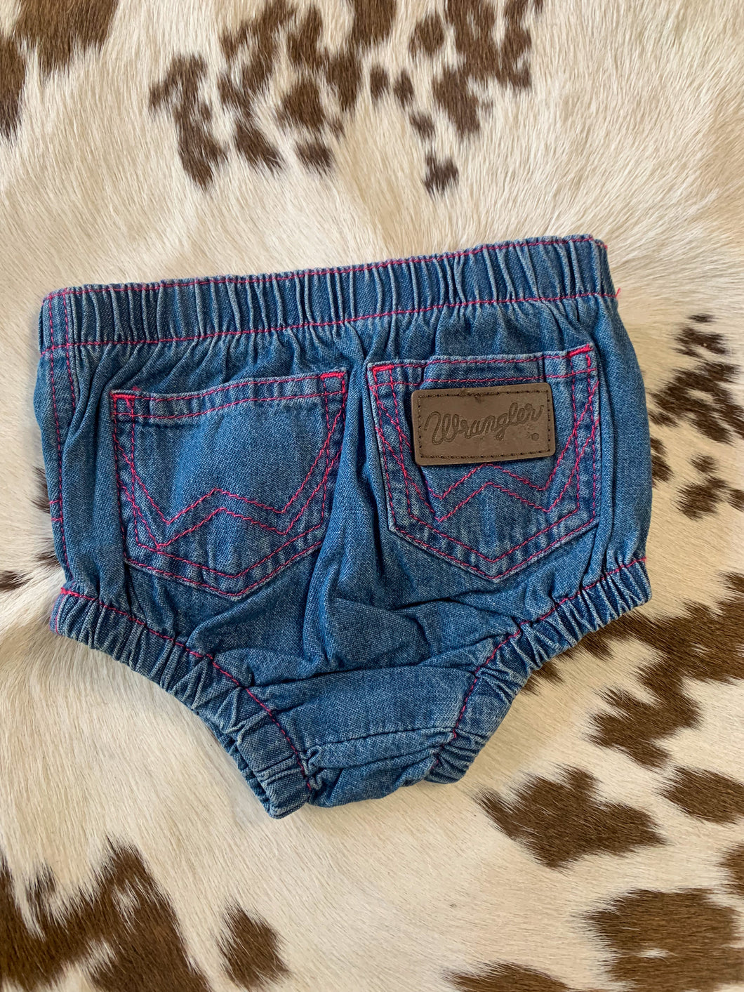 Wrangler Bummies with Pink Embroidery