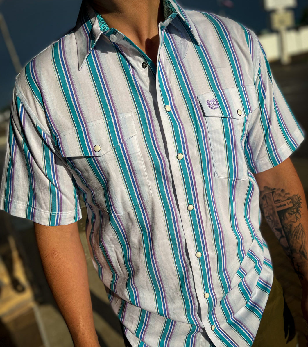 Rock & Roll Men's SS Serape Snap-up Shirt
