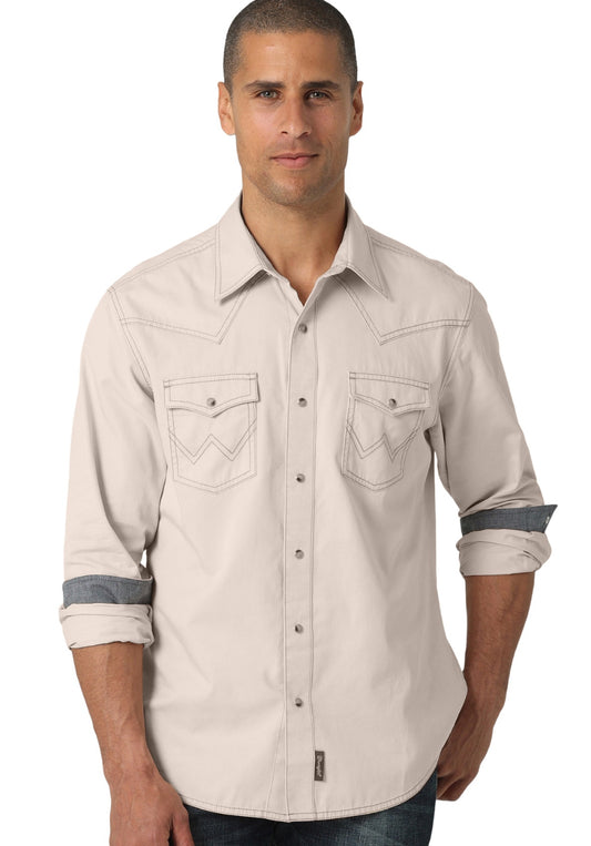 Wrangler Retro Tan LS Snap