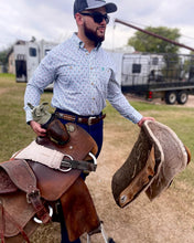 Load image into Gallery viewer, Men&#39;s Wrangler Blue Multi Button Up

