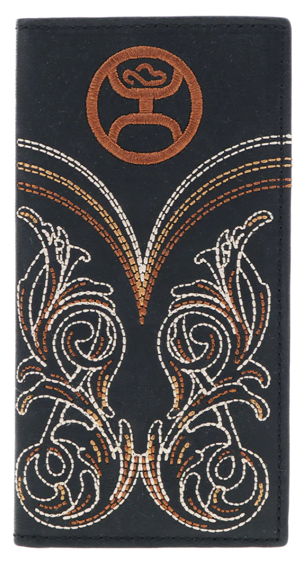 Ranger Rodeo Hooey Wallet Embroidered Black Leather