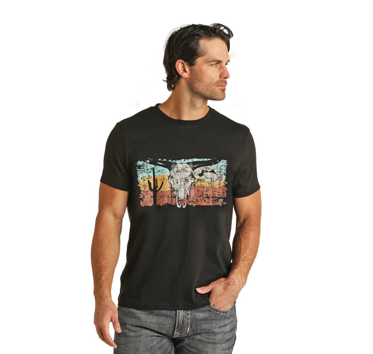 Rock & Roll Bull Skull Graphic Tee 🤠
