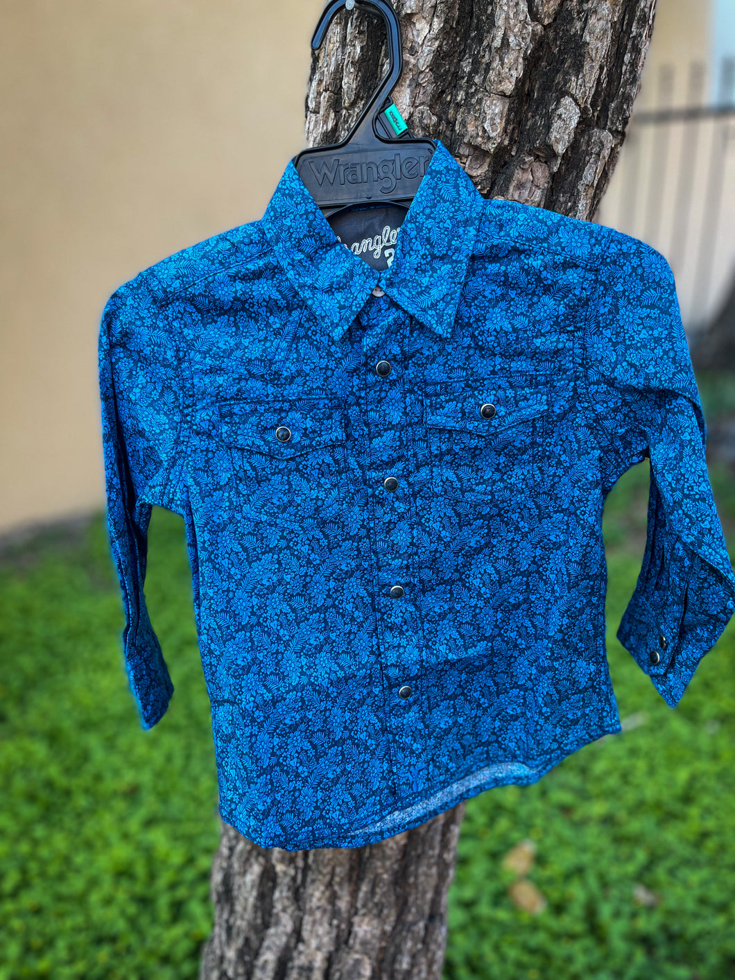 Boys Wrangler Blue & Black LS