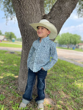 Load image into Gallery viewer, Wrangler Boys Classic Blue Paisley LS
