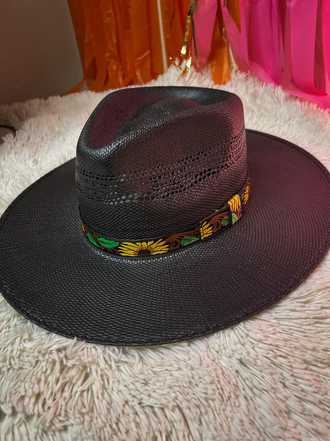 Sienna Sunflower Black Hat