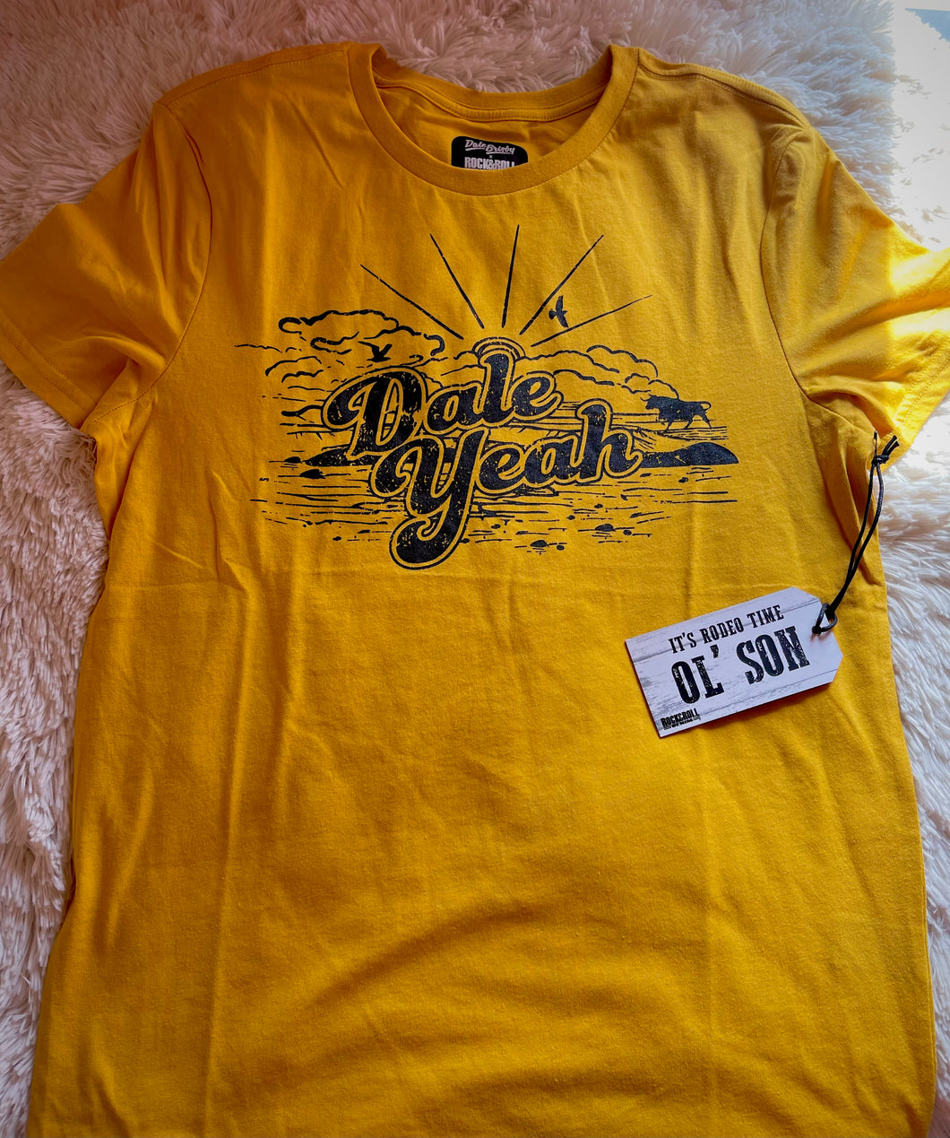 Rock & Roll Adult Mustard Dale Yeah Tee