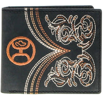 Load image into Gallery viewer, Ranger Bifold Hooey Wallet Embroidered Black Leather
