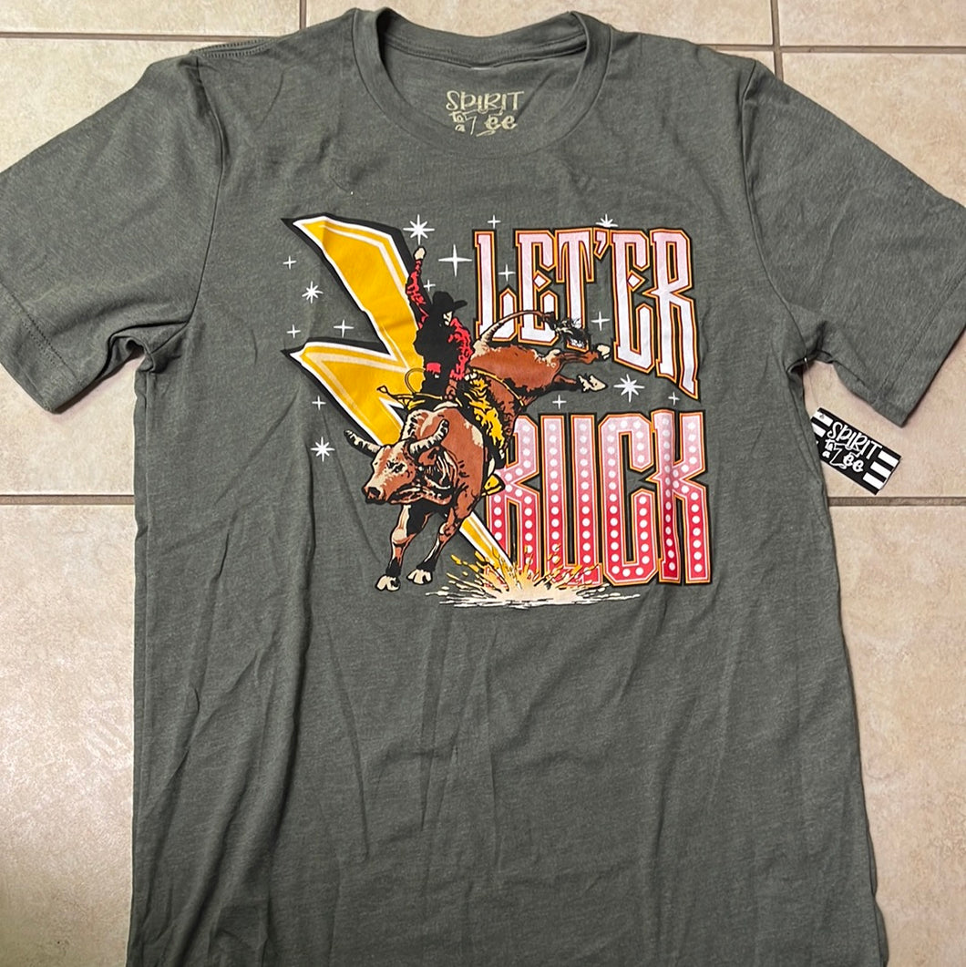 Let 'Er Buck Bull Riding Tee