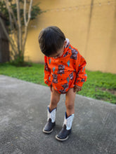 Load image into Gallery viewer, Orange Hyland Infant Hoodie Onesie
