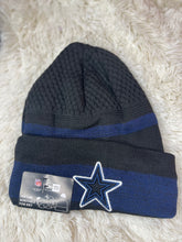 Load image into Gallery viewer, Black &amp; Blue Cowboys Beanie
