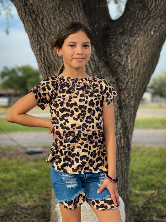 Leopard Denim Set