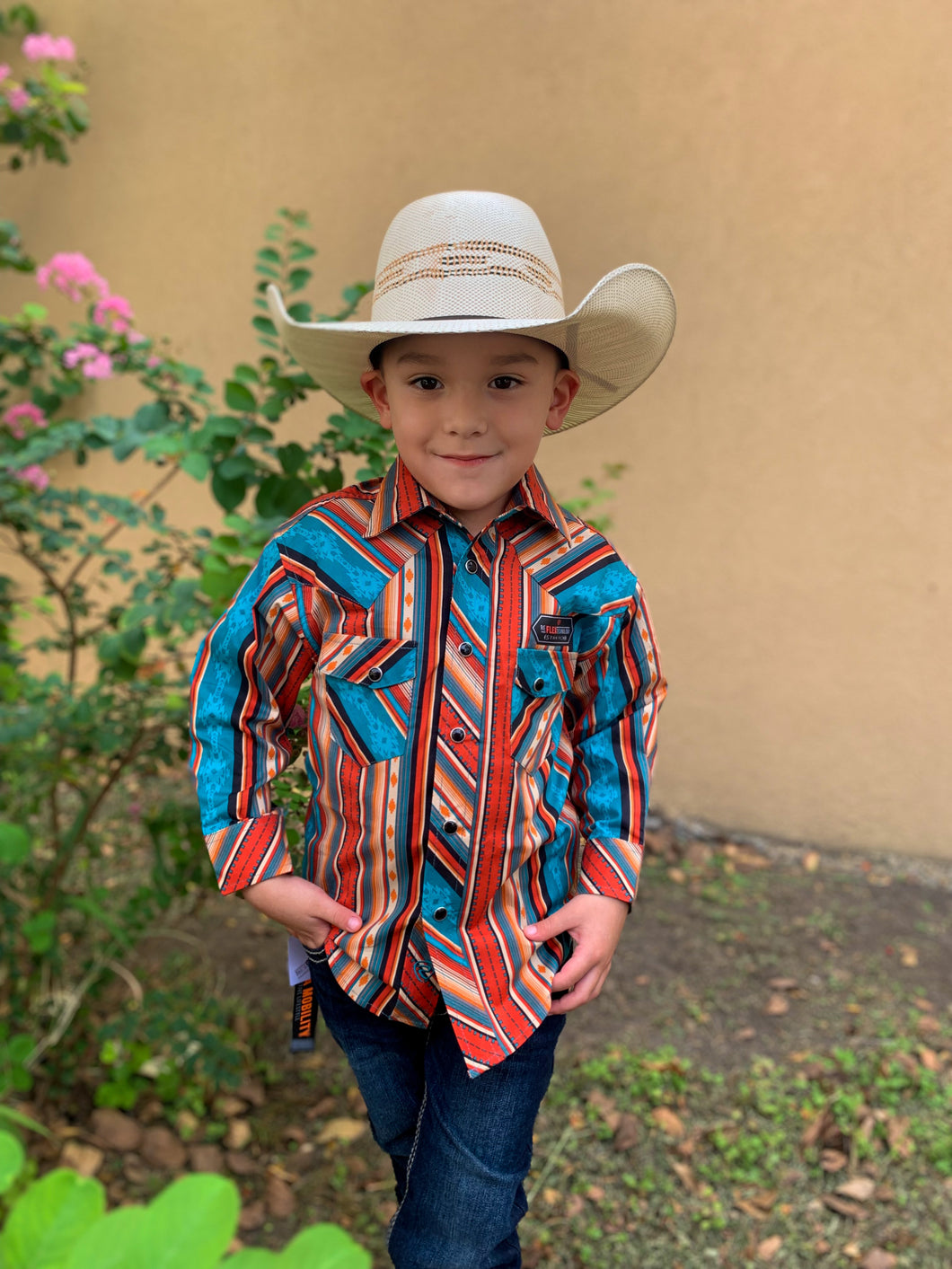 Youth Rock & Roll Aztec Poplin Caribbean