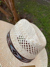 Load image into Gallery viewer, Aztec Band Twister Straw Hat
