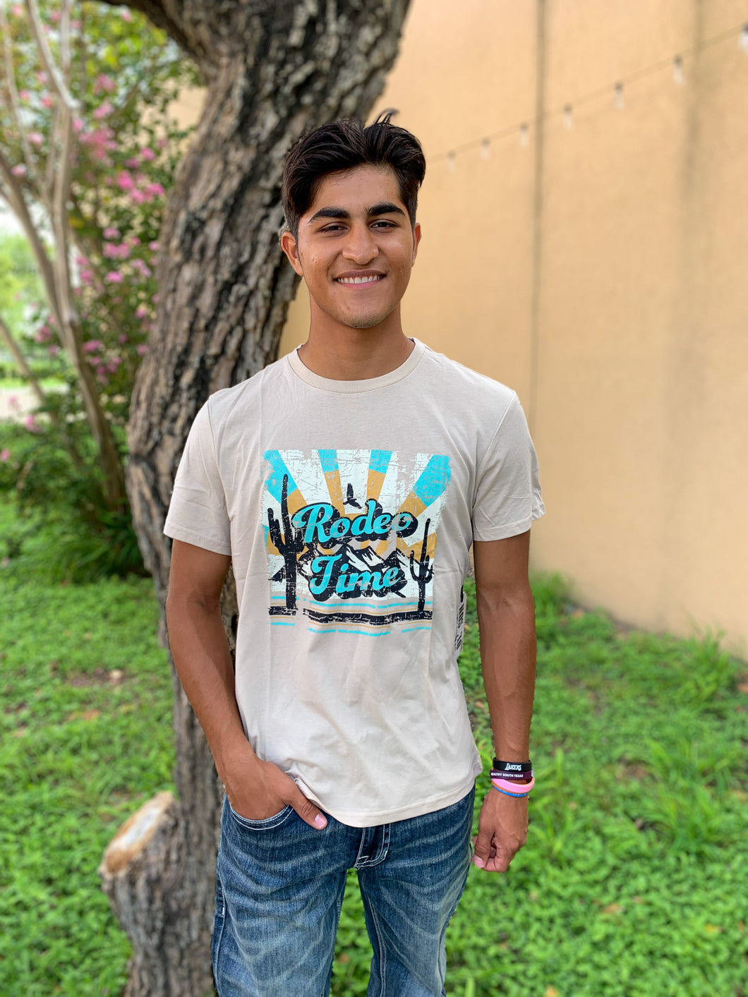 Dale Brisby's Rodeo Time Taupe Tee