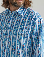 Load image into Gallery viewer, Wrangler Men&#39;s Checotah Red, White &amp; Blue LS Snap
