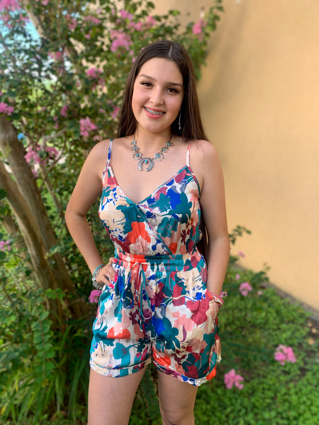 Satin Floral Jumper