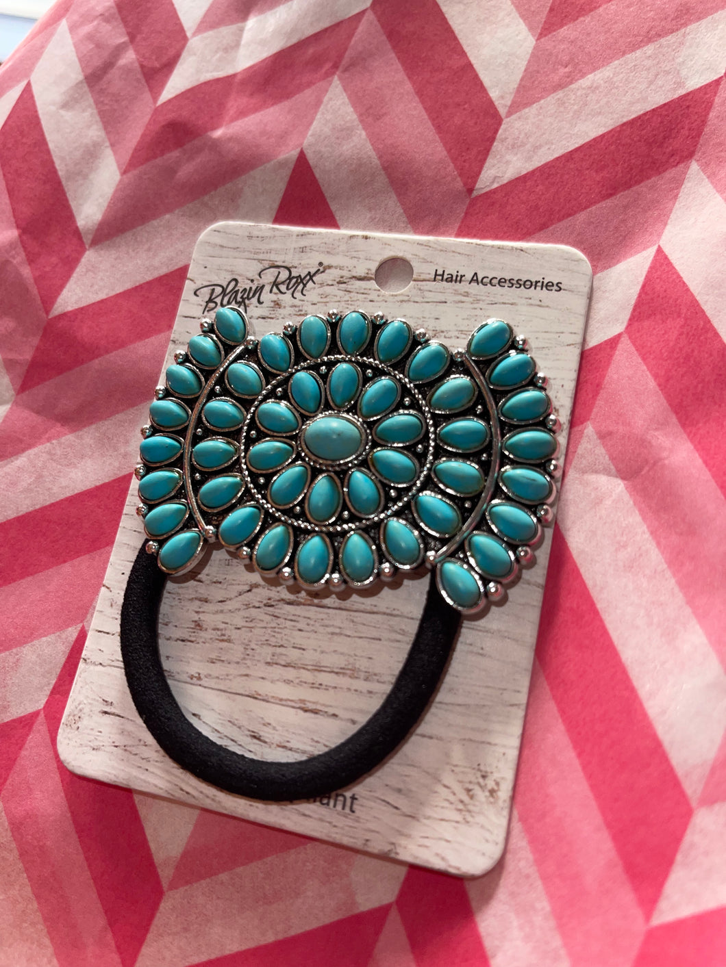 Turquoise Concho Hair Tie