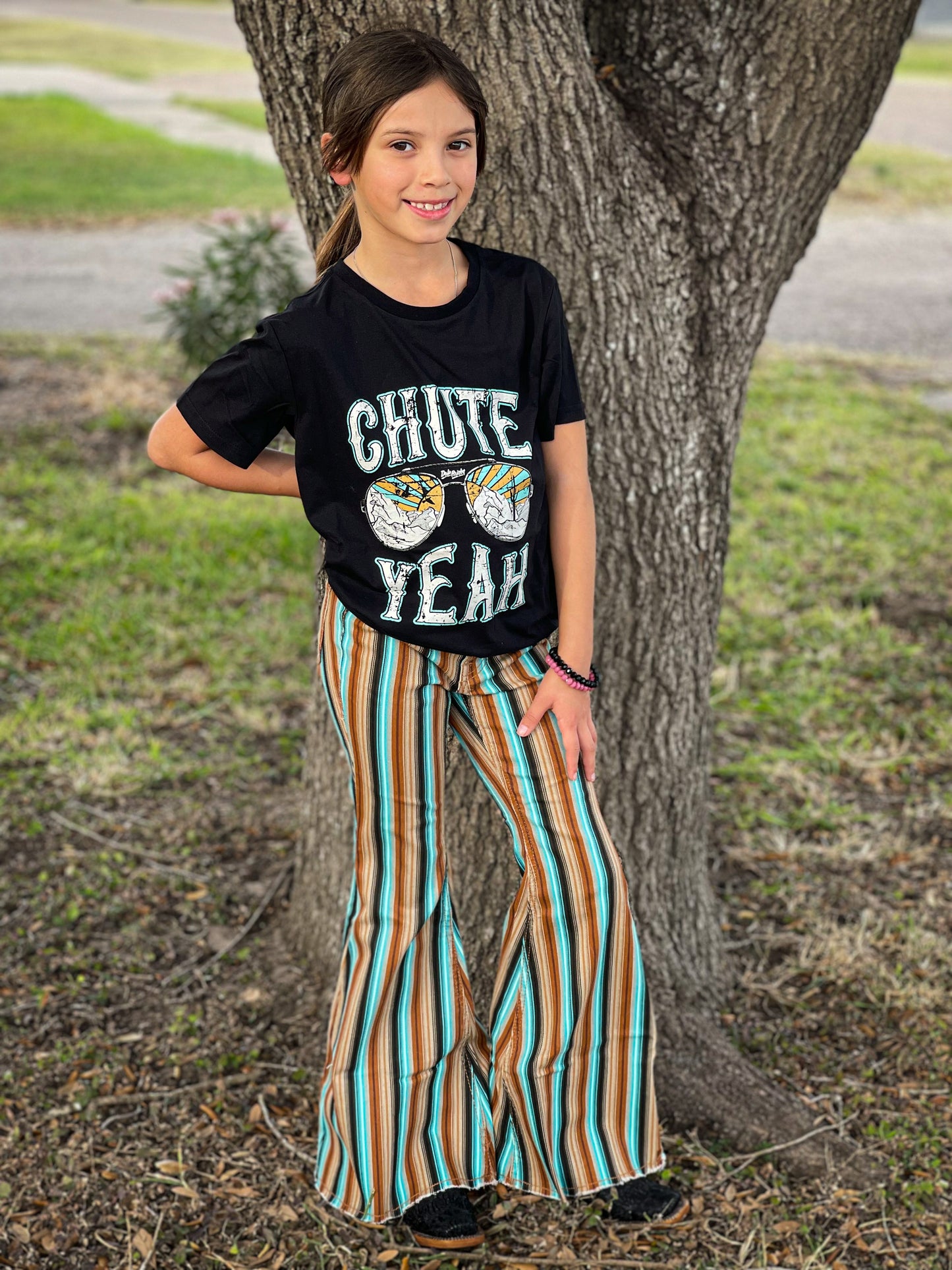 Rock & Roll Girl's Striped Button Bells