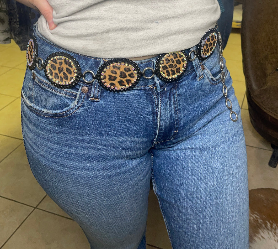 Leopard Concho Belt