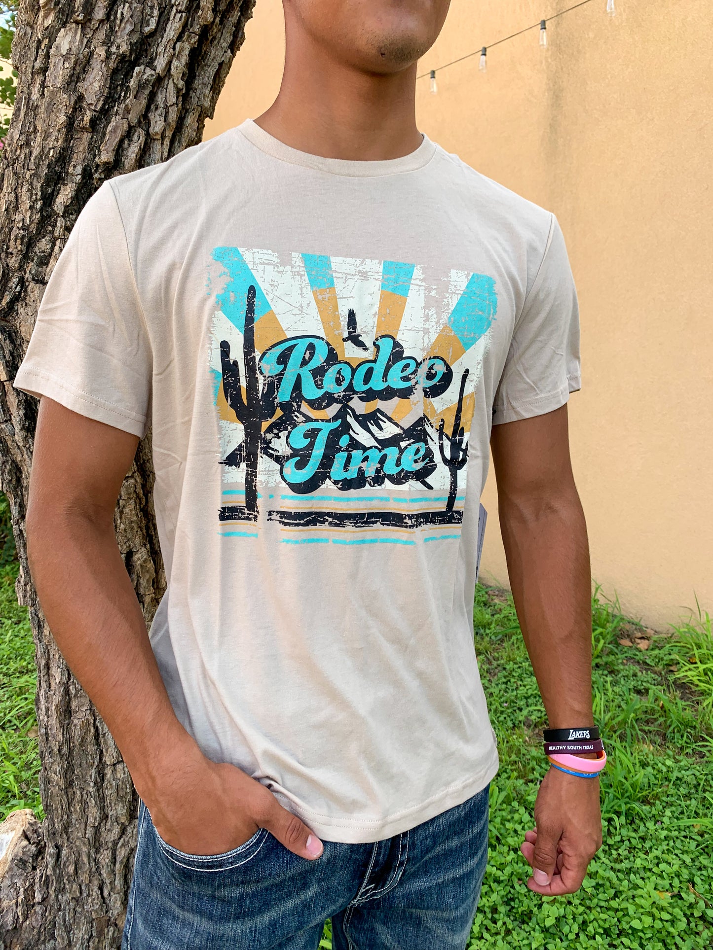 Dale Brisby's Rodeo Time Taupe Tee