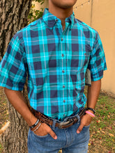 Load image into Gallery viewer, Men&#39;s GameGuard River Blue Plaid Shirt
