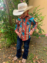 Load image into Gallery viewer, Youth Rock &amp; Roll Aztec Poplin Caribbean
