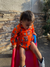 Load image into Gallery viewer, Orange Hyland Infant Hoodie Onesie

