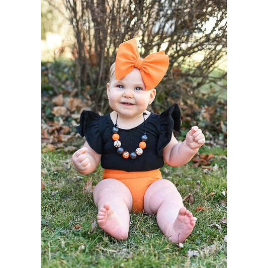 Little Roos Orange Sorbet Hair Bow