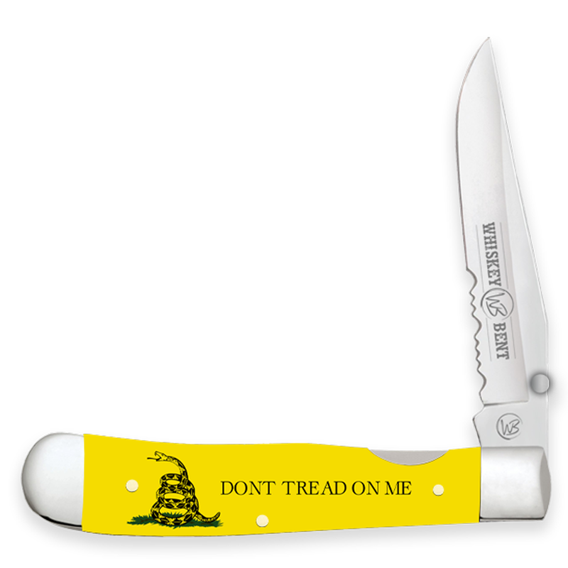 Whiskey Bent Don't Tread Locking Trapper Knife